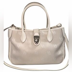 Dooney & Bourke double handle Off white monogram pattern shoulder strap NWOT